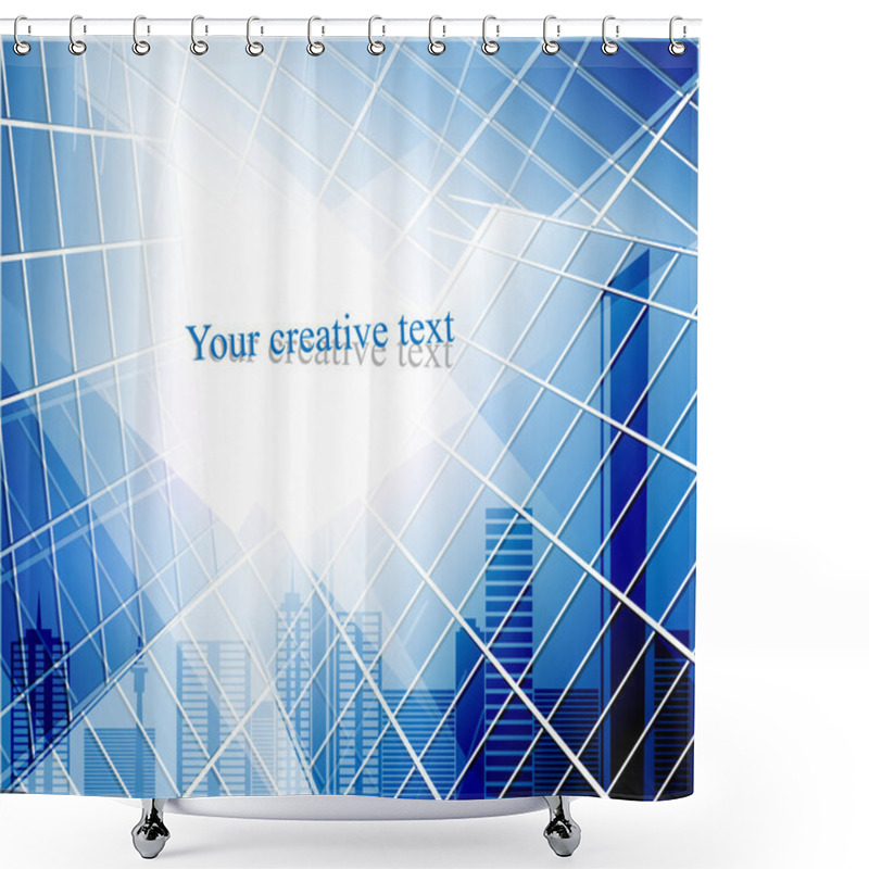 Personality  Glass Building Perspective. Shower Curtains