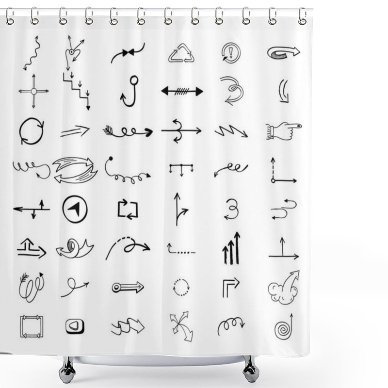 Personality  Vector Illustration Of Arrow Icons. Shower Curtains