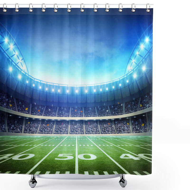 Personality  Light Of American Stadium Shower Curtains