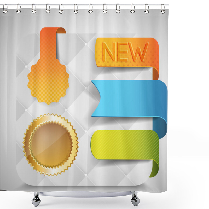 Personality  Vector Medals. Vector Illustration  Shower Curtains