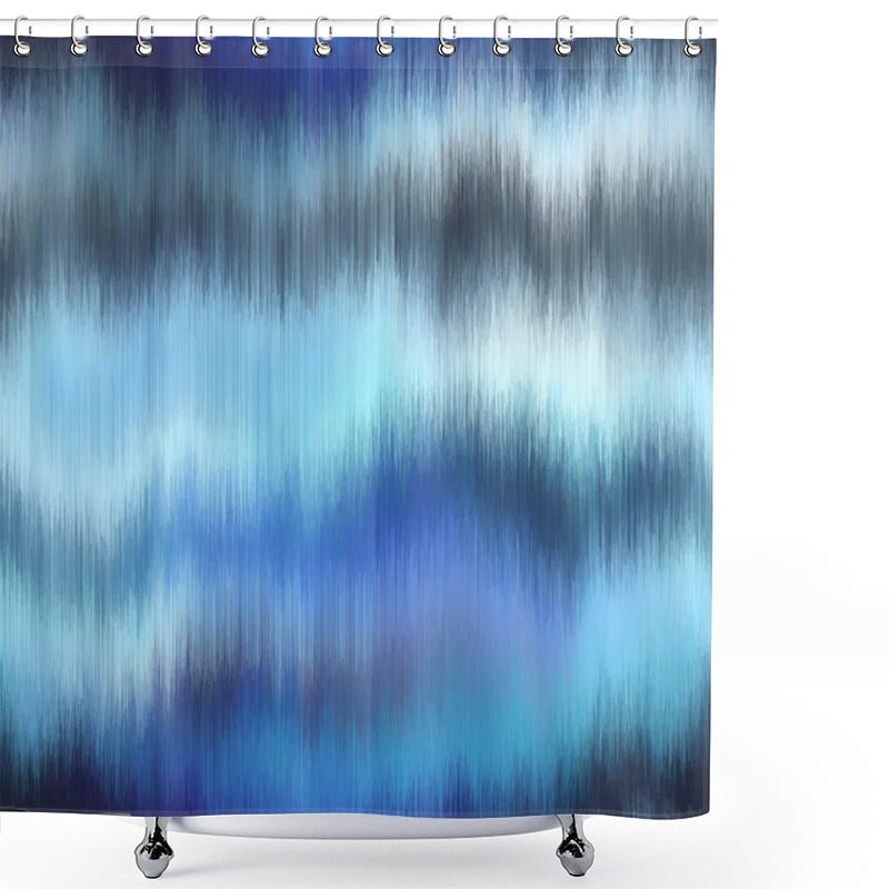 Personality  Soft Blurry Ikat Gradient Ombre Seamless Indigo Shower Curtains