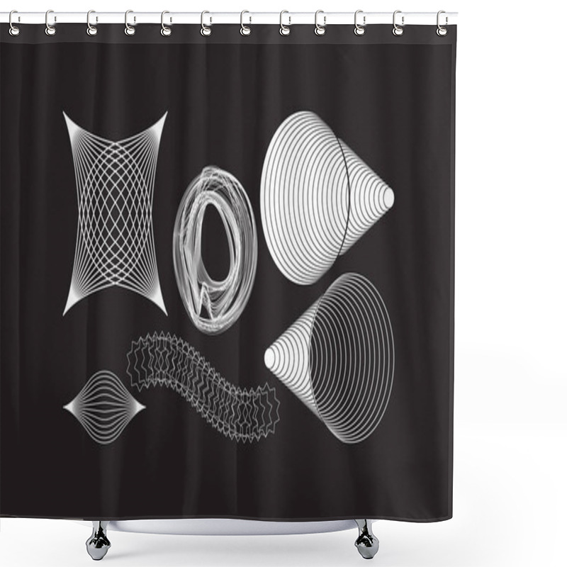 Personality  Vector Geometric Shapes Collection For Design Shower Curtains