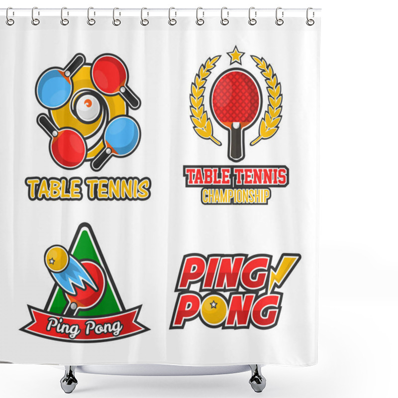 Personality  Big Ping Pong Championship Shower Curtains