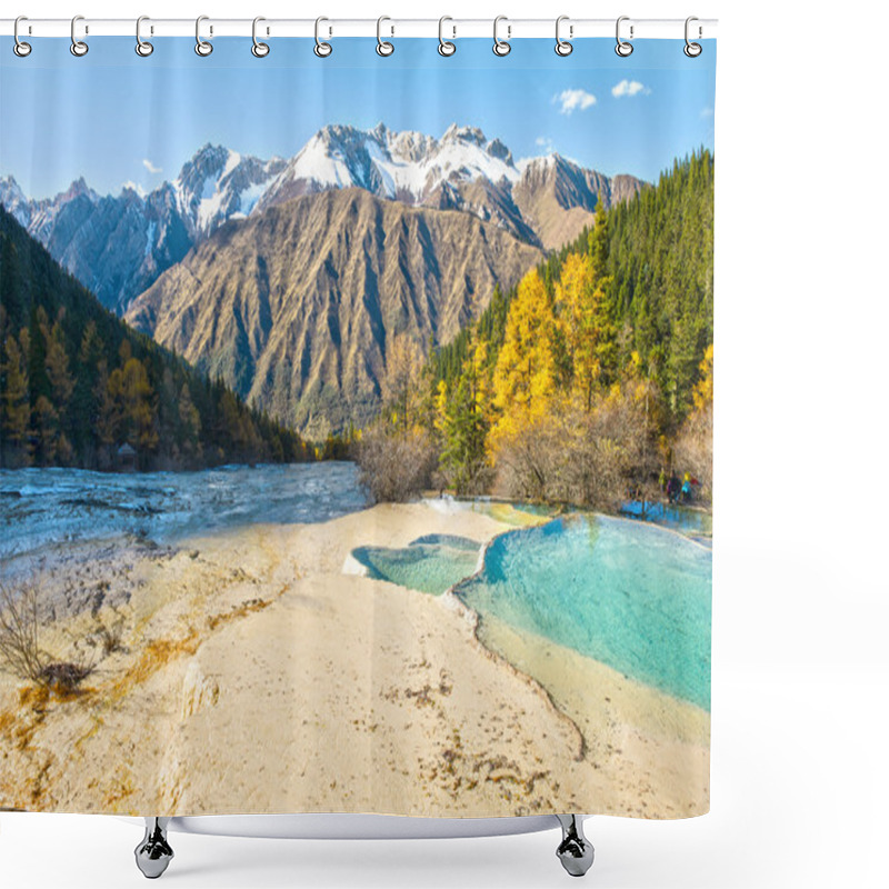 Personality  The Cascade Downwards Flowing Down Water Shower Curtains