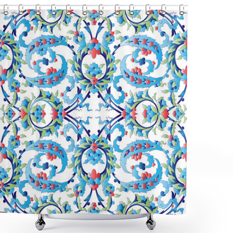 Personality  Blue Oriental Ottoman Design Forty Shower Curtains