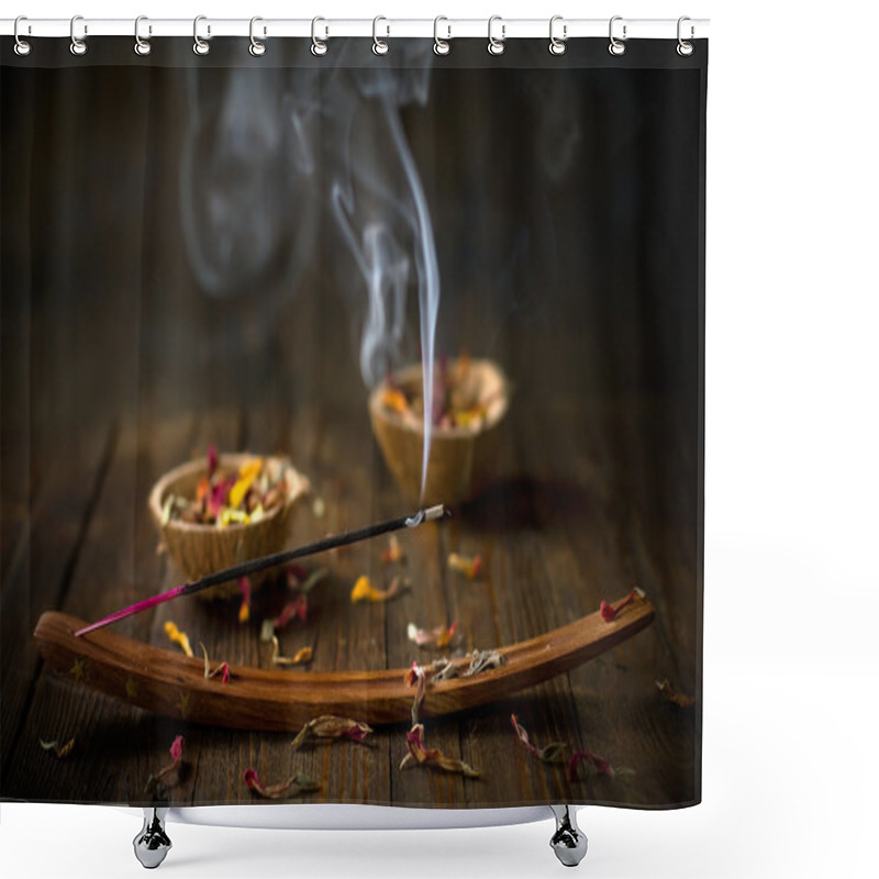 Personality  Incense Stick. Aromatherapy Shower Curtains