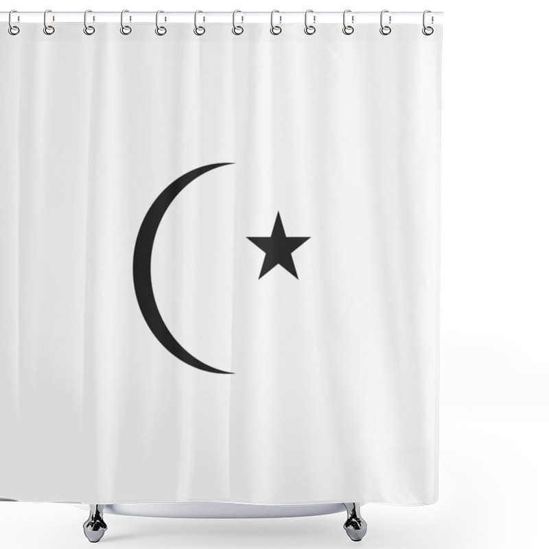 Personality  Moon And Star Logo Shower Curtains