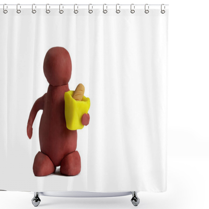 Personality  Plasticine Man Shower Curtains