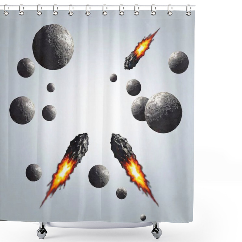 Personality  Cosmic Scene Futuristic Style Illustration Shower Curtains