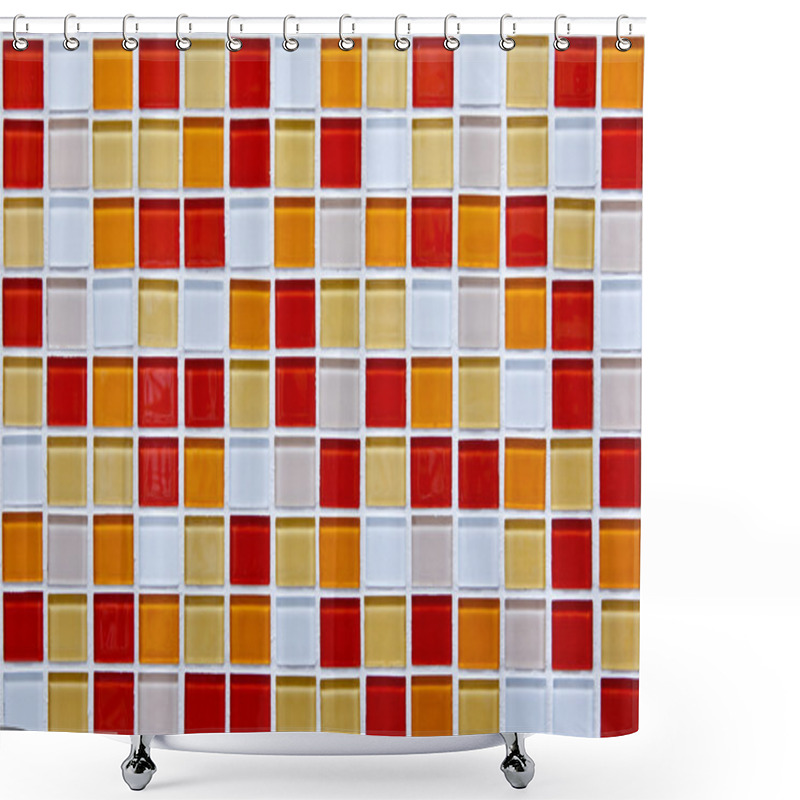 Personality  Pattern Mosaic Tiles Background Shower Curtains