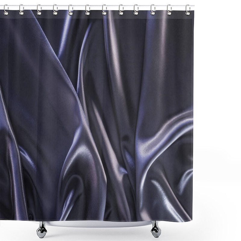 Personality  Dark Violet Shiny Silk Fabric Background Shower Curtains