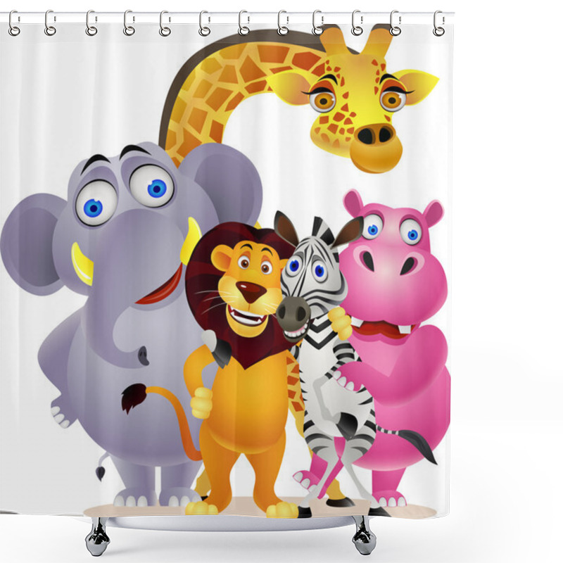 Personality  Animal Cartoon Shower Curtains