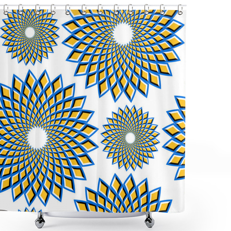 Personality  Seamless Optical Illusion Shower Curtains