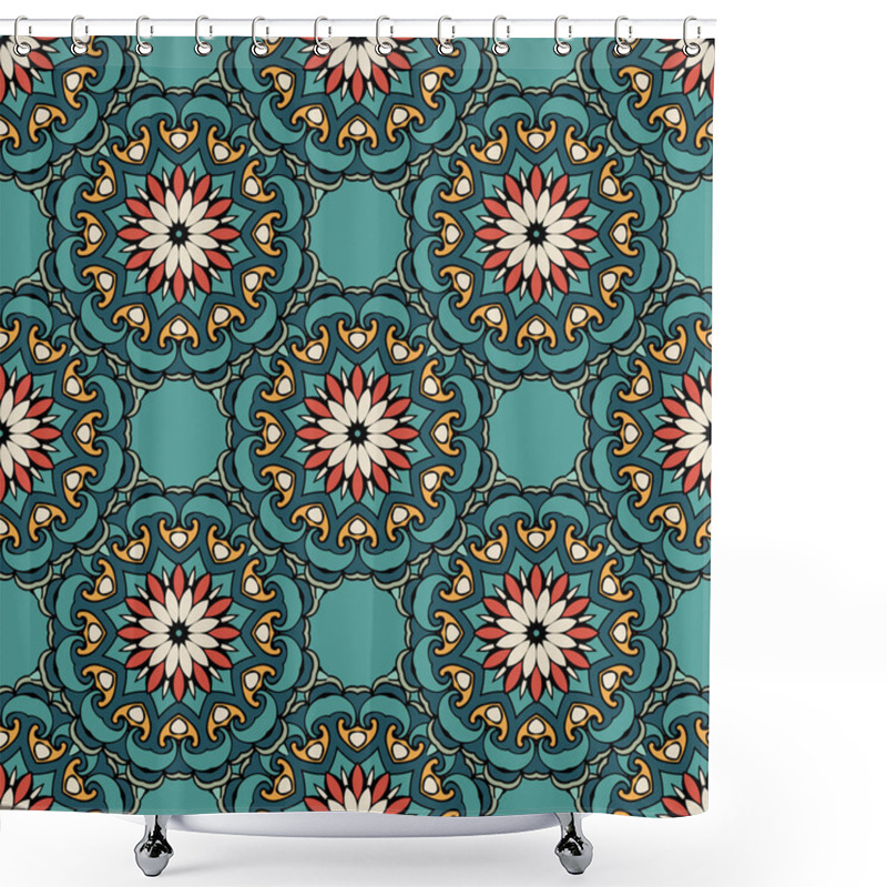 Personality  Abstract Seamless Ornament. Floral Pattern  Shower Curtains