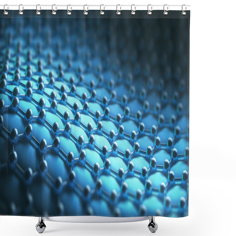 Personality  Crystallized Carbon Hexagonal System Shower Curtains