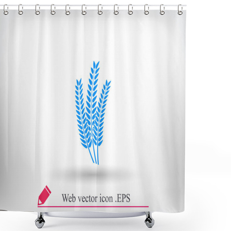 Personality  Wheat Ears Icon Shower Curtains