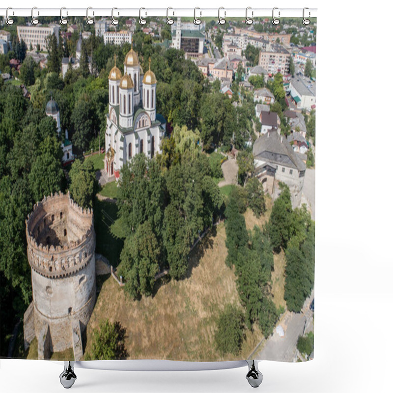 Personality  Aerial View Of Ostroh Castle In Ostroh Town, Rivne Region, Ukraine. Travel Destination And Castles In Ukraine Shower Curtains