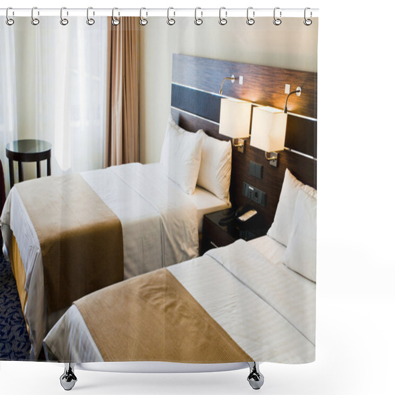 Personality  Two Bed Room Shower Curtains