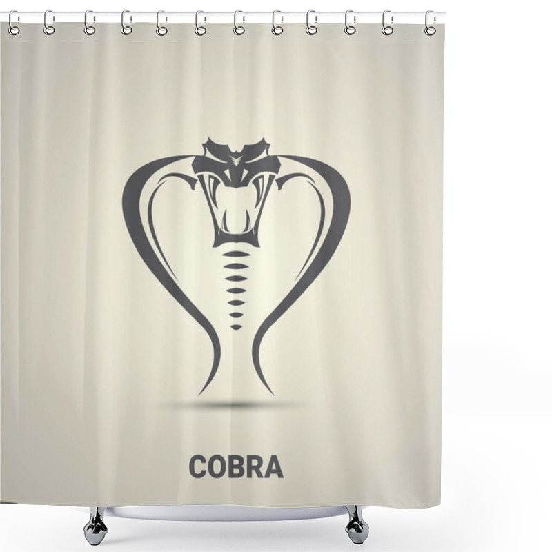 Personality  vector dangerous cobra snake icon shower curtains