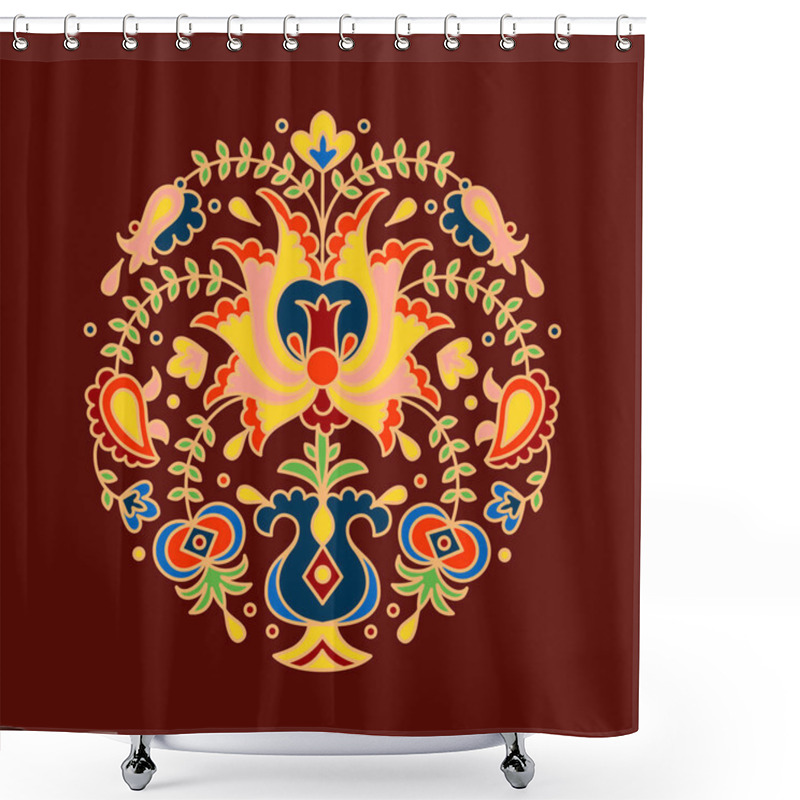 Personality  Vector Hand Drawn National Crimean Tatar Pattern Illustration  Shower Curtains