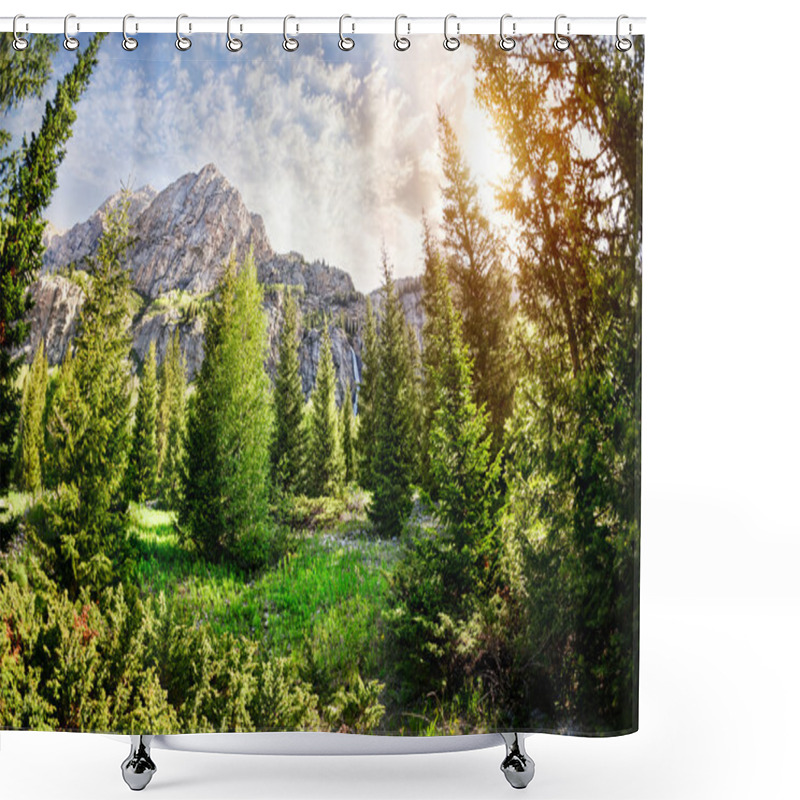 Personality  Mountain Landscape Shower Curtains