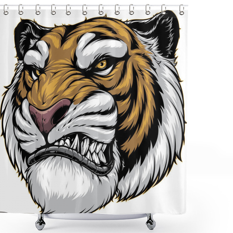 Personality  Ferocious Tiger Roars Shower Curtains