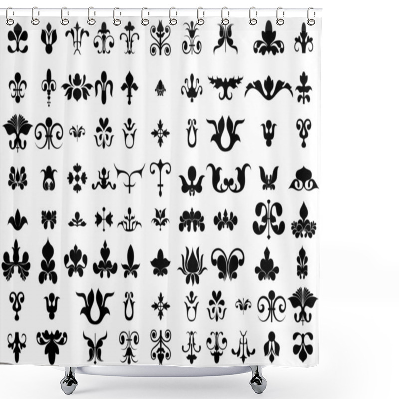 Personality  Floral Icons Shower Curtains