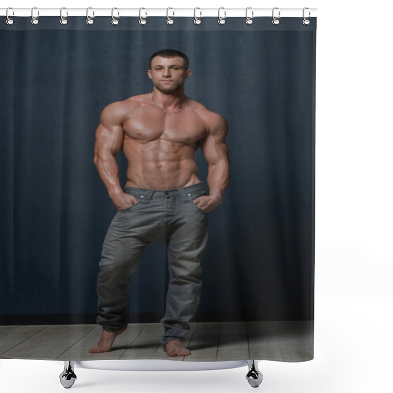 Personality  Male Model Shower Curtains