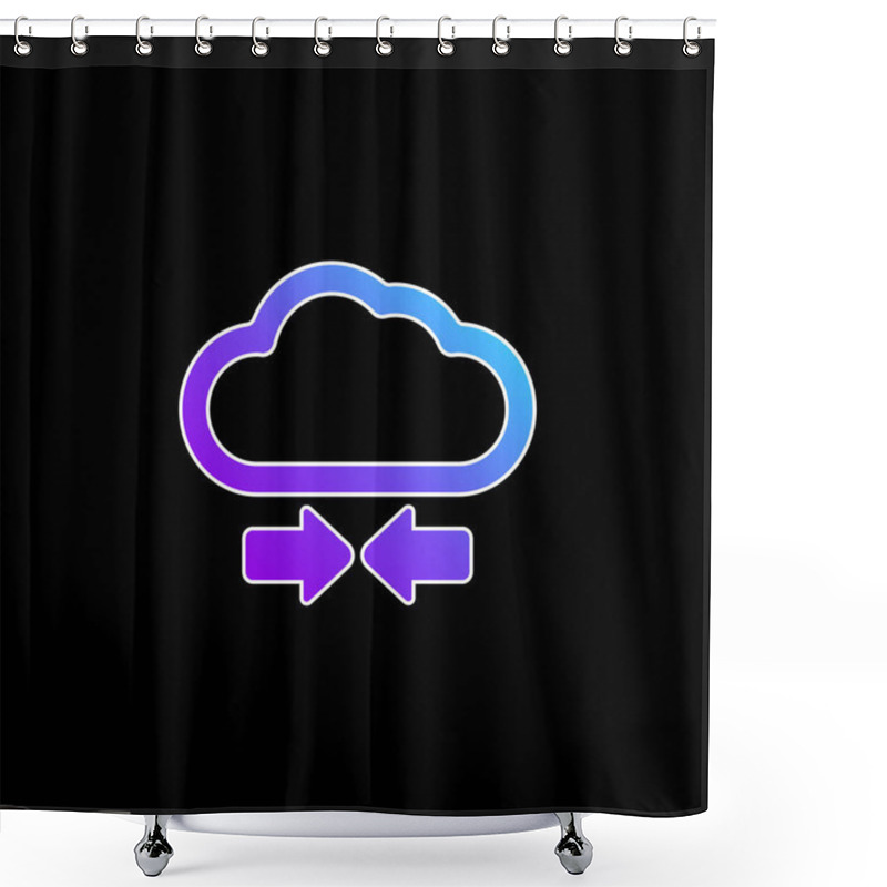 Personality  Arrows And Cloud Blue Gradient Vector Icon Shower Curtains