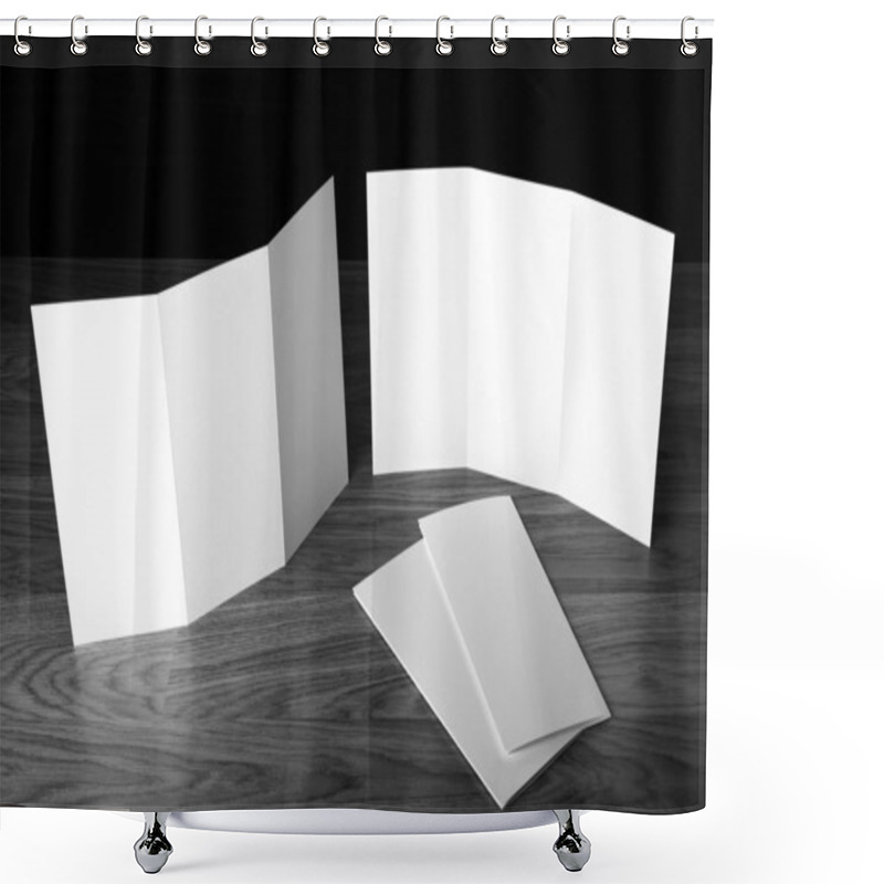 Personality  Blank White Folding Paper Flyer Shower Curtains