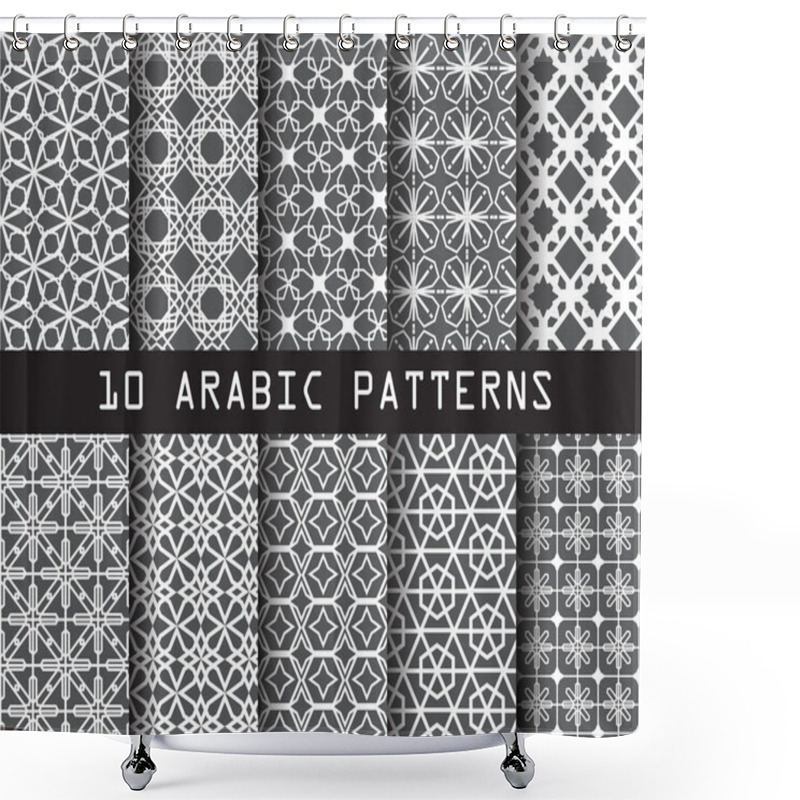 Personality  10 Arbic Patterns Shower Curtains