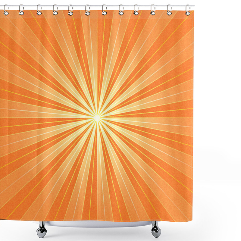 Personality  Orange Sunbeam Blank Background. Shower Curtains