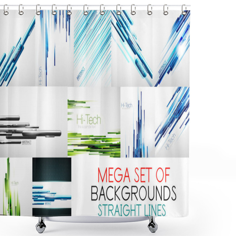 Personality  Mega Collection Of Straight Lines Backgrounds Shower Curtains