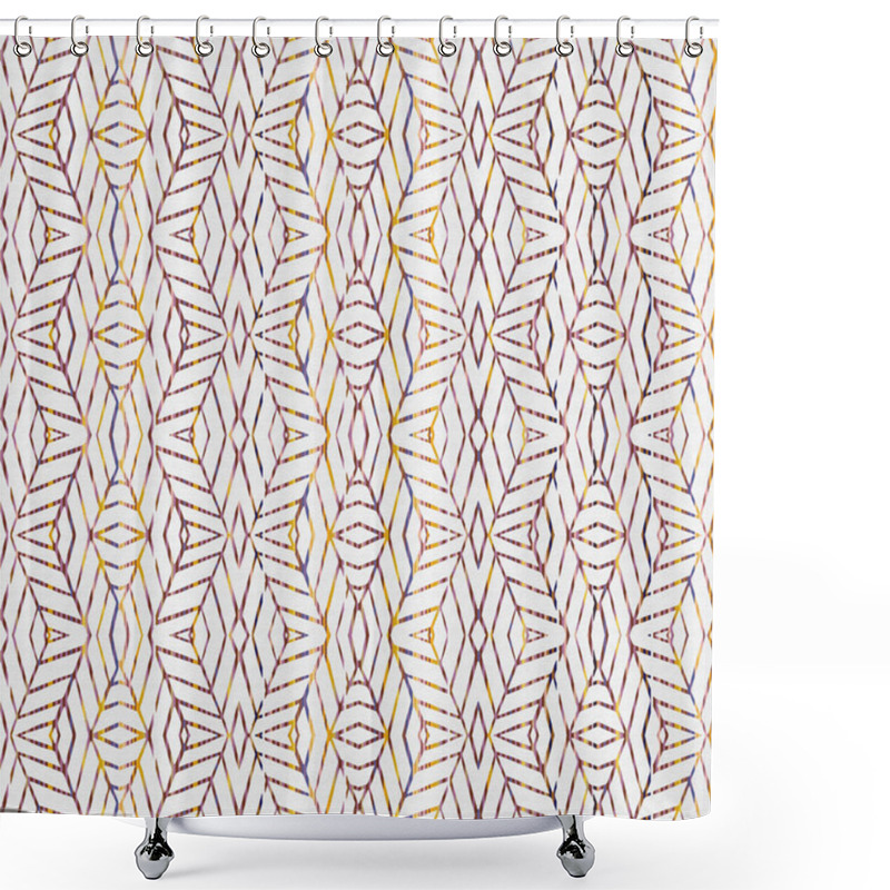 Personality  High-definition Geometry Texture Repeat Pattern On A Creative Texture Surface Shower Curtains