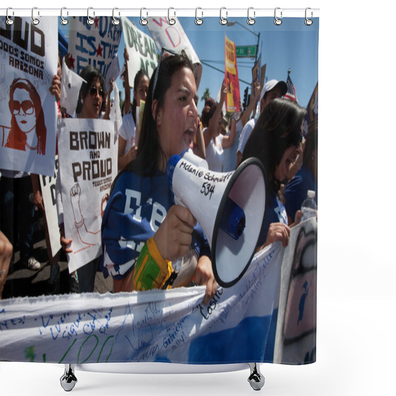 Personality  Arizona Immigration SB1070 Protest Rally Shower Curtains