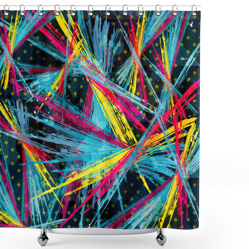 Personality  Graffiti Beautiful Abstract Background Vector Illustration Shower Curtains