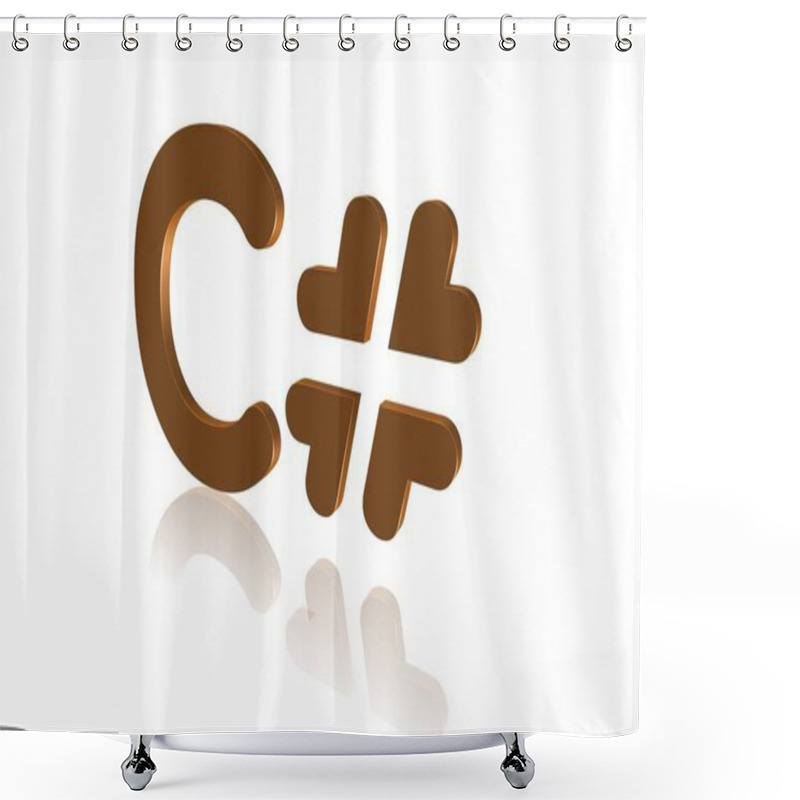 Personality  Programming Term - C# - C Sharp- High-Level Programming Language - 3D Image Shower Curtains