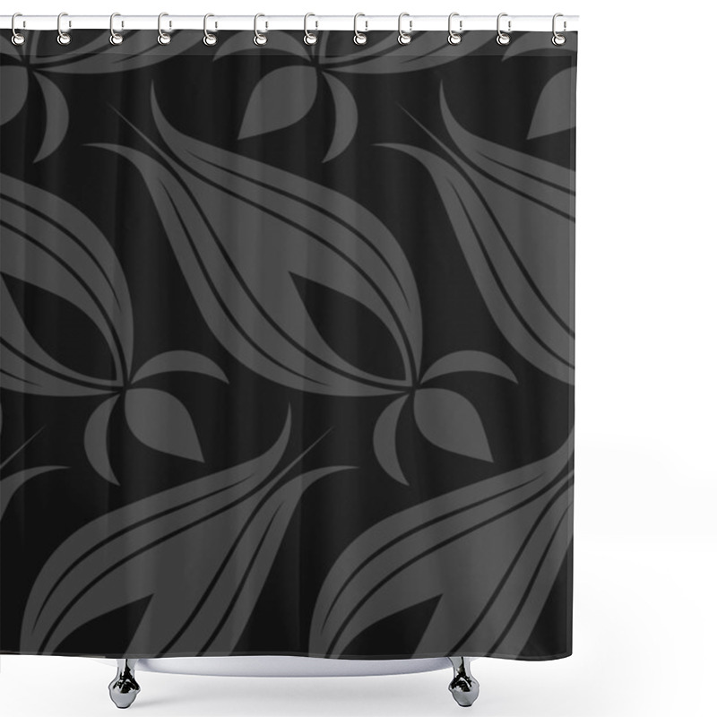 Personality  Ottoman Tulip Seamsless Pattern Shower Curtains