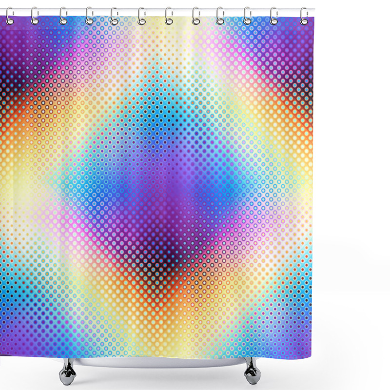 Personality  Geometric Abstract Pattern. Seamless Polka Dot Background. Shower Curtains