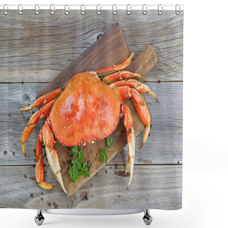 Personality  Cooked Crab On Server Board  Shower Curtains