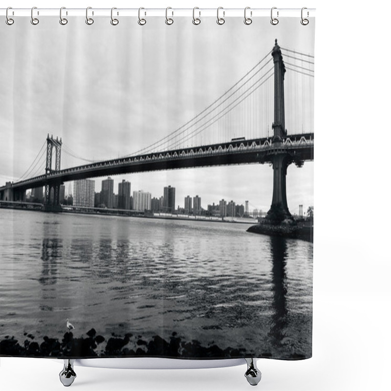 Personality  Manhattan Bridge Shower Curtains