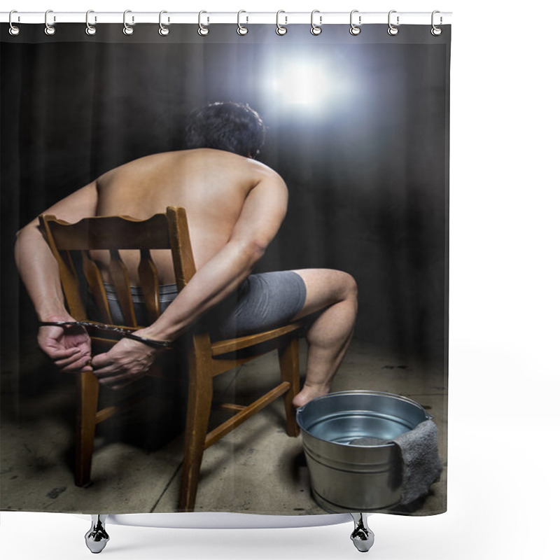 Personality  Male Prisoner Being Punished  Shower Curtains