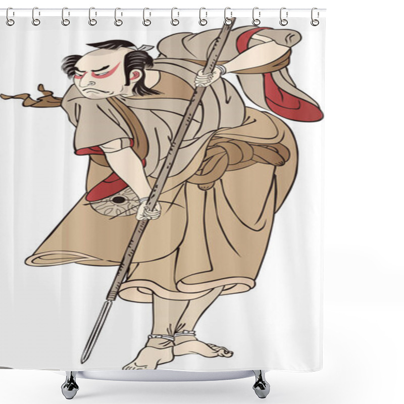 Personality  Ukiyo-e Kabuki Actor 45 Shower Curtains