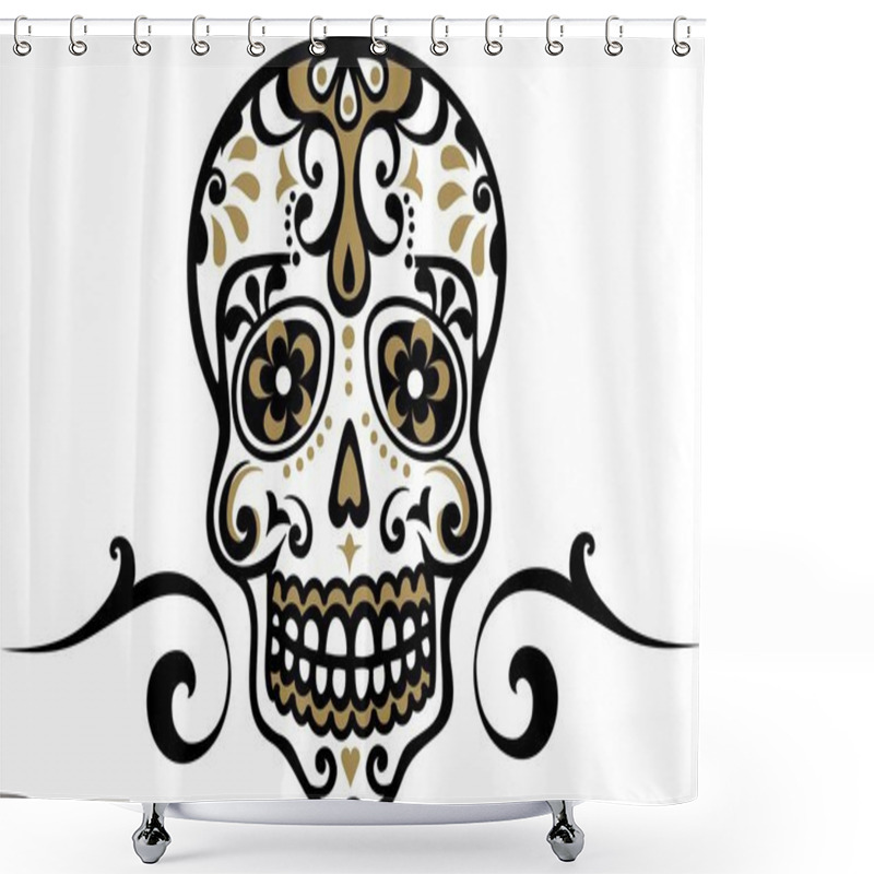 Personality  Mexican Skull Shower Curtains