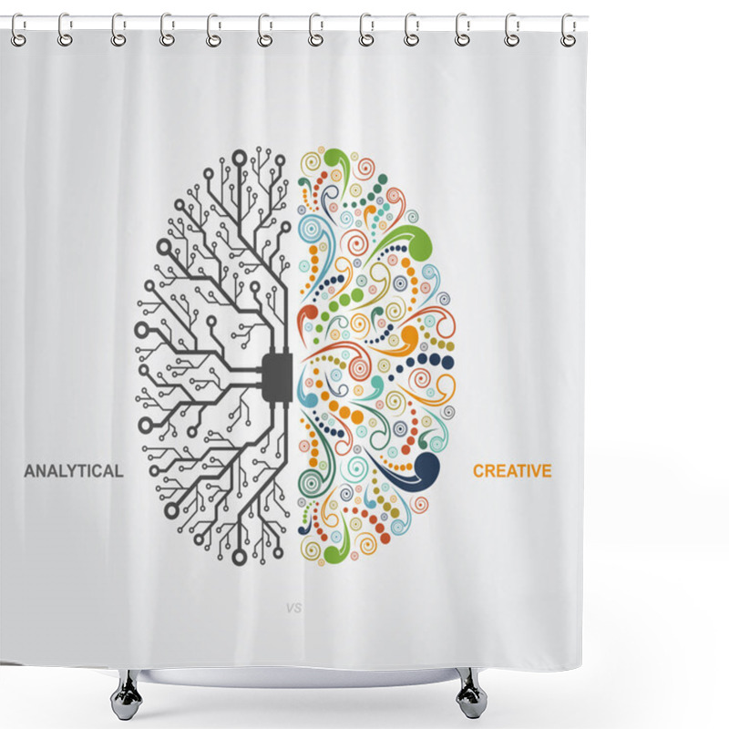 Personality  Brain Concept Shower Curtains