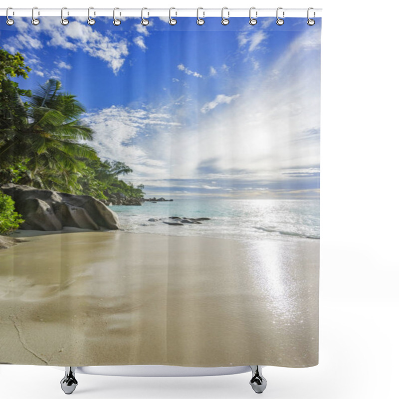 Personality  Sunny Day On Paradise Beach Anse Georgette,praslin Seychelles 8 Shower Curtains