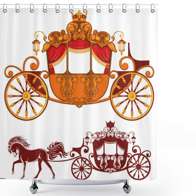 Personality  Royal Carriage Shower Curtains