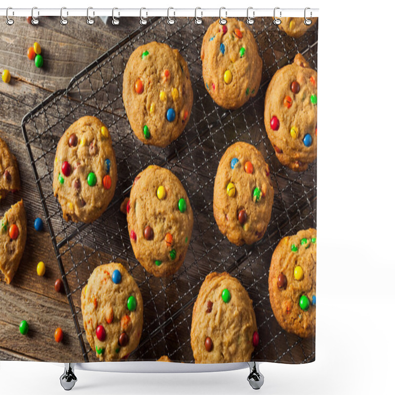 Personality  Homemade Candy Coated Chocolate Chip Cookies Shower Curtains