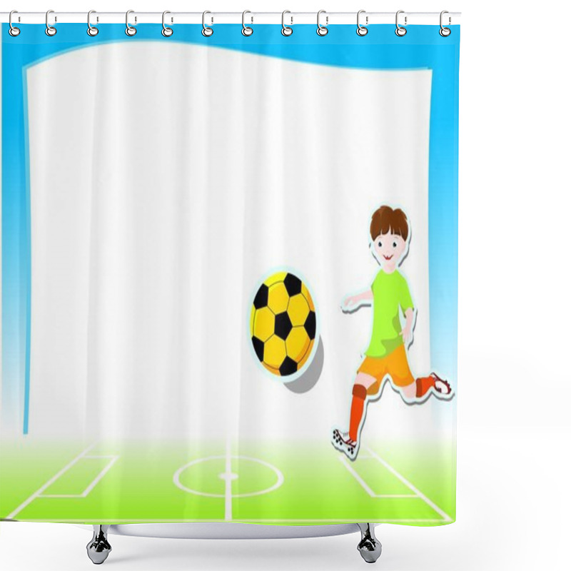 Personality  Background With Football Theme Shower Curtains