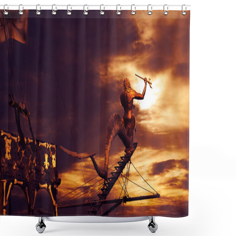 Personality  Pirate Ship Shower Curtains